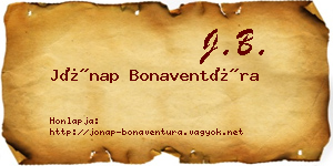 Jónap Bonaventúra névjegykártya